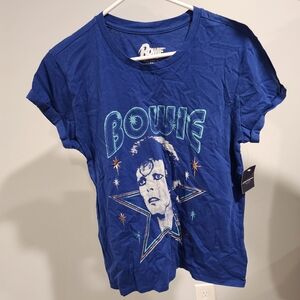 Lucky Brand Blue Bowie Graphic Tee